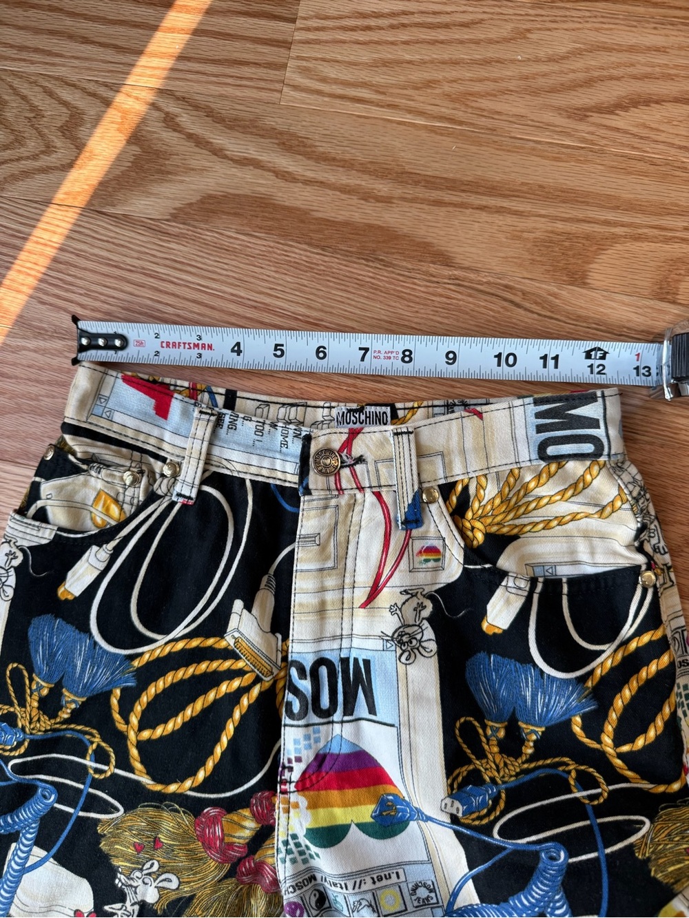 Vintage Moschino Jeans Size 28 Internet Computer Novelty Print Made in Italy - Picture 8 of 12